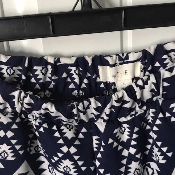 Navy blue tribal print shorts - Picture 2 of 3